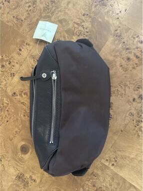 Cole Haan Black Nylon and Leather Small Crossbody Bag